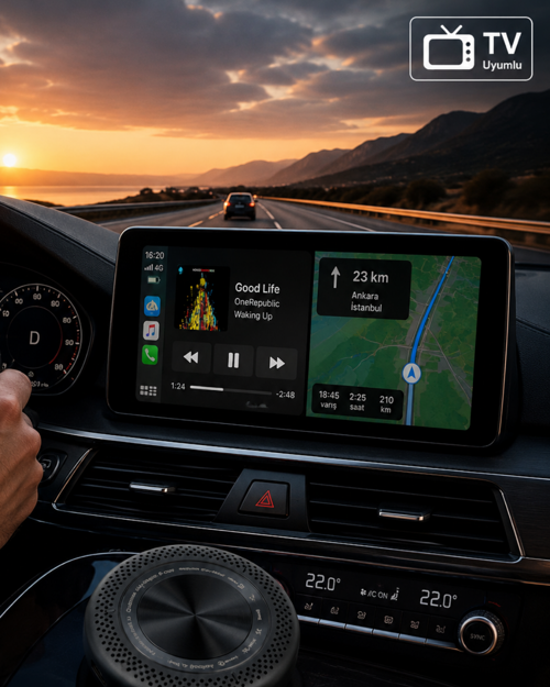 popüler Araç ve TV Uyumlu CarPlay Box 4GB RAM 64GB Hafıza HDMI Android Sistem 2026