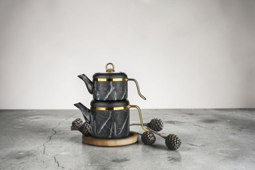 Sara Vintage Granit Çaydanlık