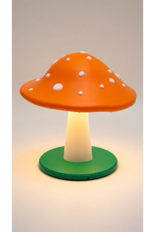 MYCRAFT3D Dekoratif Mantar Gece Lambası - 3D Tasarım Estetik Oda Dekoru - Hediyelik Masa Lambası Mood Light
