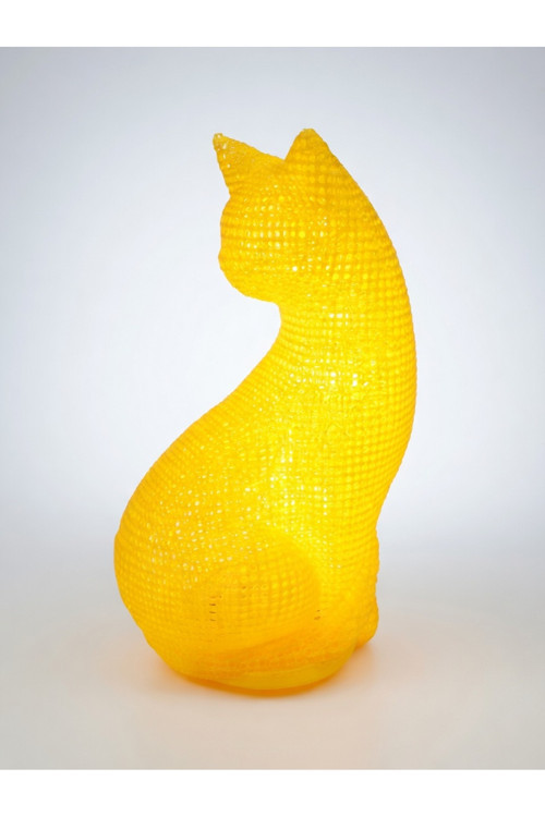 MYCRAFT3D Dekoratif Kedi Figürlü Gece Lambası 3D Yazıcı Baskı Hediyelik Masa Lambası Aydınlatma 23cm