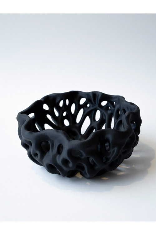 MYCRAFT3D Organik Delikli Dekoratif Kase Modern Şık Hafif Dayanıklı Ev Dekoru 20x9 cm