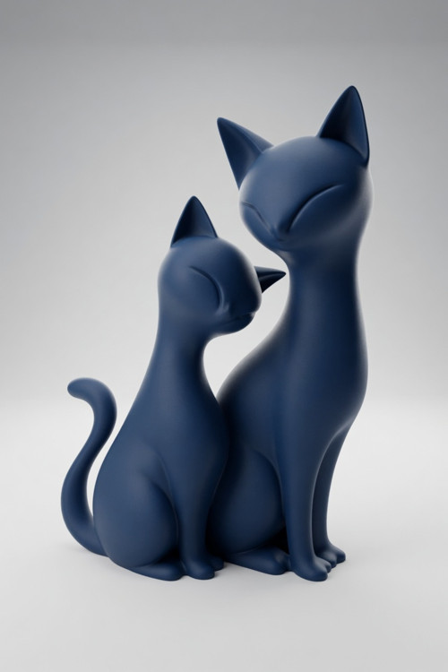 MYCRAFT3D Dekoratif Kedi Biblo Minimal Kedi Heykelcik Modern Ev Ofis Masaüstü Aksesuar 19 cm