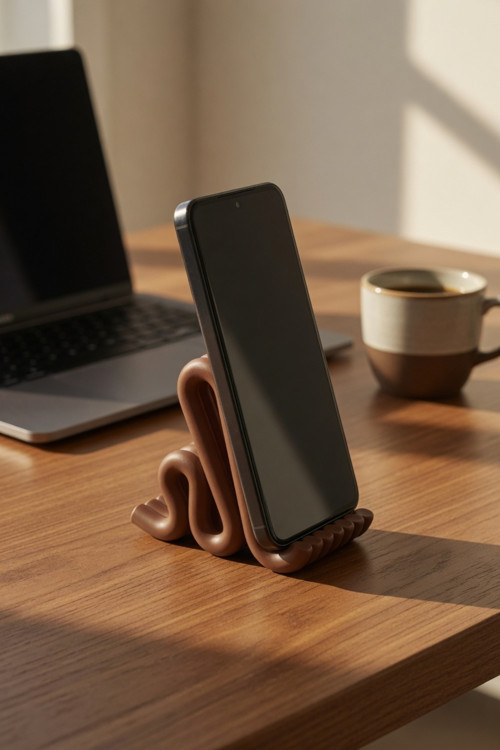 MYCRAFT3D Dalgalı Tasarım Telefon ve Tablet Standı – Masaüstü Telefon Tutucu