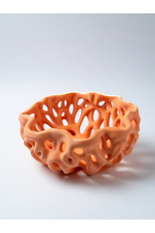 MYCRAFT3D Organik Delikli Dekoratif Kase Modern Şık Hafif Dayanıklı Ev Dekoru 20x9 cm