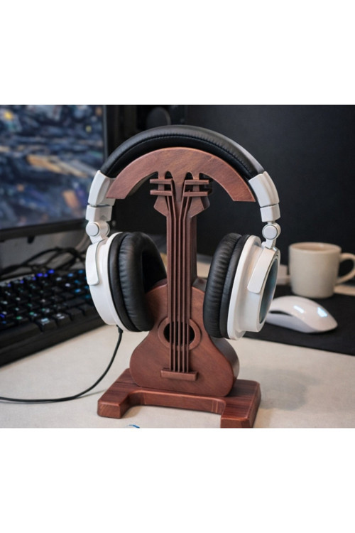 MYCRAFT3D Kulaklık Standı, Gitar Figürlü Kulaküstü Kulaklık Standı