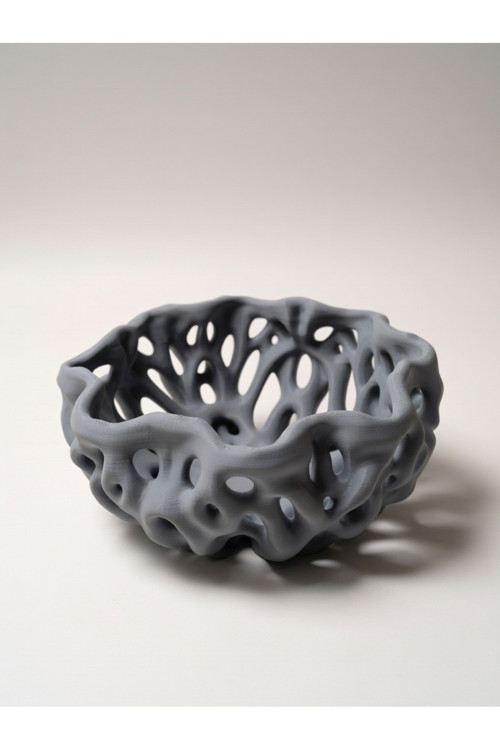 MYCRAFT3D Organik Delikli Dekoratif Kase Modern Şık Hafif Dayanıklı Ev Dekoru 20x9 cm