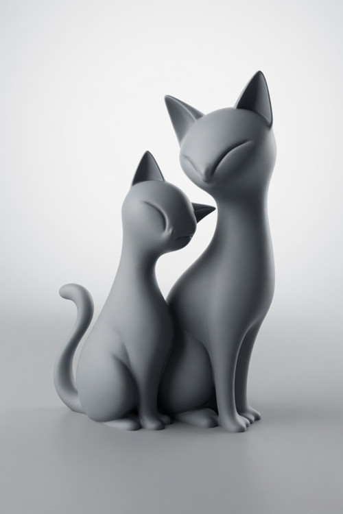 MYCRAFT3D Dekoratif Kedi Biblo Minimal Kedi Heykelcik Modern Ev Ofis Masaüstü Aksesuar 19 cm