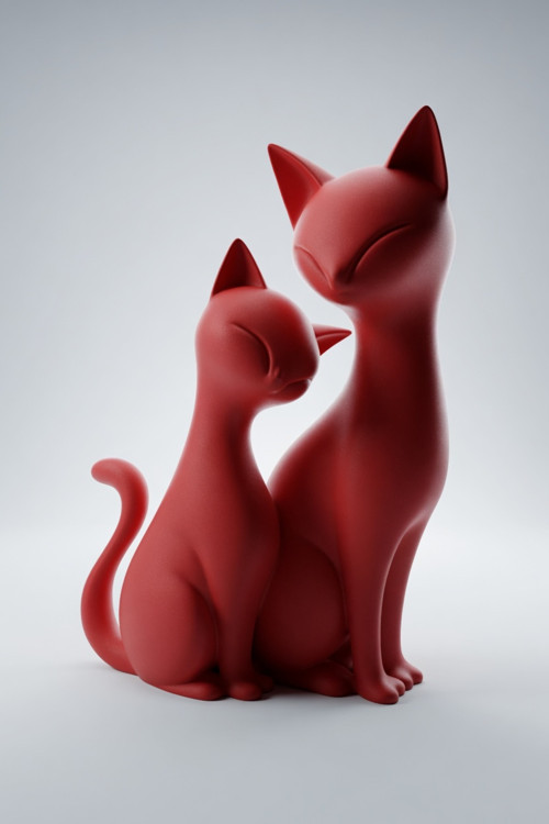 MYCRAFT3D Dekoratif Kedi Biblo Minimal Kedi Heykelcik Modern Ev Ofis Masaüstü Aksesuar 19 cm