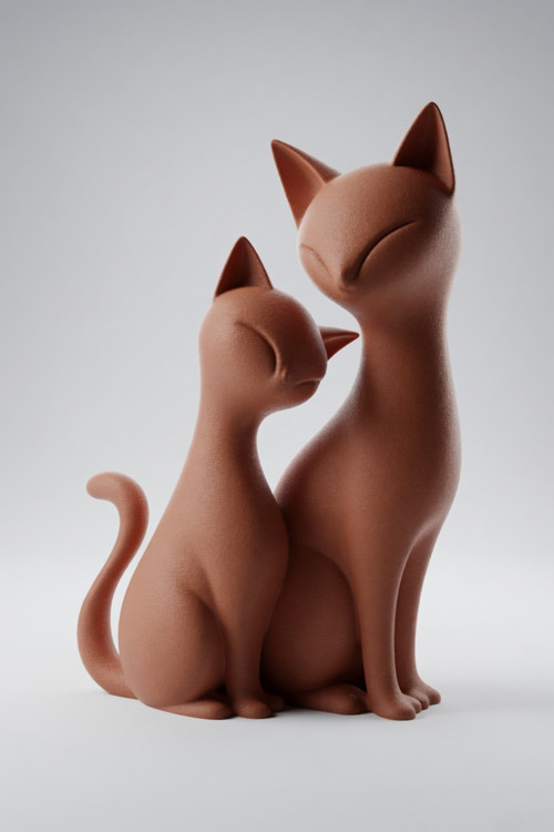 MYCRAFT3D Dekoratif Kedi Biblo Minimal Kedi Heykelcik Modern Ev Ofis Masaüstü Aksesuar 19 cm