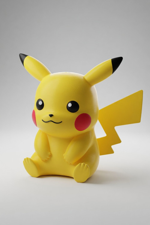 MYCRAFT3D Pikachu Figürlü Kumbara Sevimli Dekoratif Para Kutusu Sarı Tasarım Hediyelik Obje