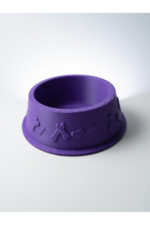 MYCRAFT3D Kemik Desenli Mama Kabı – 3D Baskı Kedi Köpek Mama ve Su Kabı 12cm