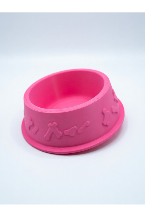 MYCRAFT3D Kemik Desenli Mama Kabı – 3D Baskı Kedi Köpek Mama ve Su Kabı 12cm