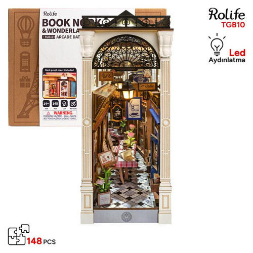 TGB10 Arcade Dating Kitap Köşesi Book Nook DIY Minyatür Maket Model Seti Mini Dollhouse 3D Model Kit 3D Puzzle
