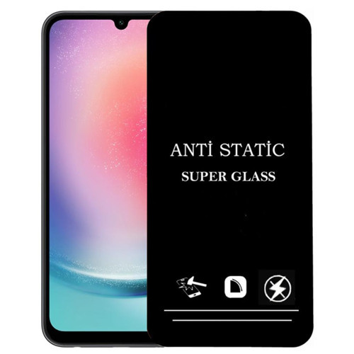 Samsung Galaxy A24 İle Uyumlu Anti Statik Ekran Koruyucu Toz Tutmayan Kırılmaz Cam