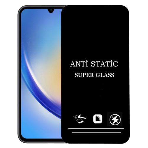Samsung Galaxy A34 İle Uyumlu Anti Statik Ekran Koruyucu Toz Tutmayan Kırılmaz Cam