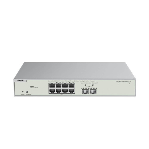 RG-NBS3300-8MG2XS-P 8 Portlu 10/100/1000/2500 Multi-Gigabit L2 Yönetilebilir Switch 2x10G SFP+