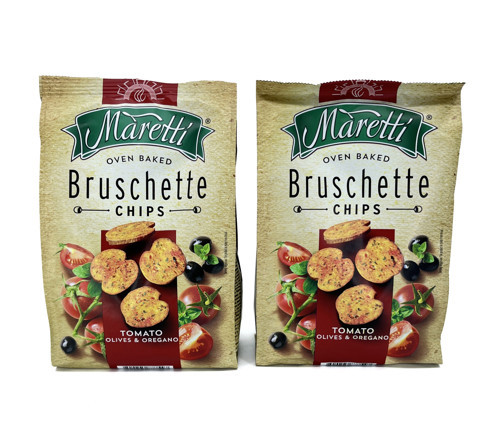 Bruschette Domates, Zeytin ve Kekik Aromalı Kızartılmış Ekmek Cips 140 gr XXL Boy (2