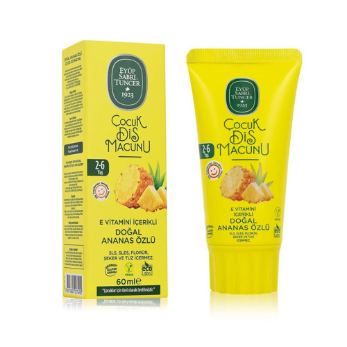 Doğal Ananas Özlü 2-6 Yaş Çocuk Diş Macunu 60 Ml