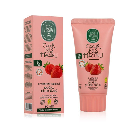 Doğal Çilek Özlü 2-6 Yaş Çocuk Diş Macunu 60 Ml
