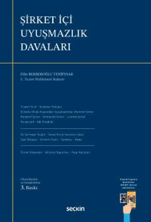 Şirket İçi Uyuşmazlık Davaları Filiz Berberoğlu Yenipınar 3. Baskı, Mayıs 2026
