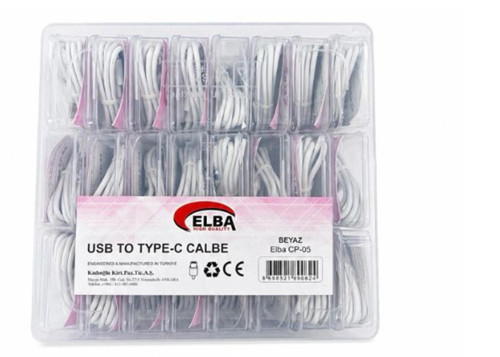 Cp-05 P-But6 Şeffaf Kutulu Usb To Type-C 6 Amper   Beyaz Şarj Kablosu (24 Lü Paket)