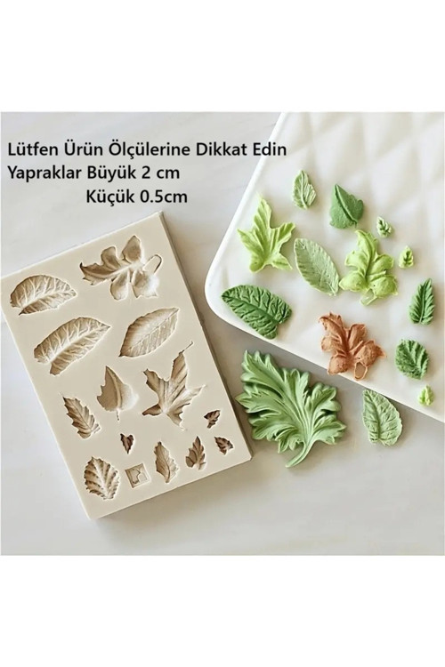 Orman Temalı Mini Yapraklar Silikon Kalıp