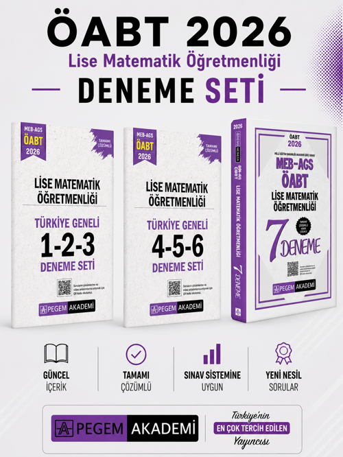 Pegem 2026 MEB AGS ÖABT Lise Matematik Öğretmenliği Deneme & Türkiye Geneli Deneme Seti