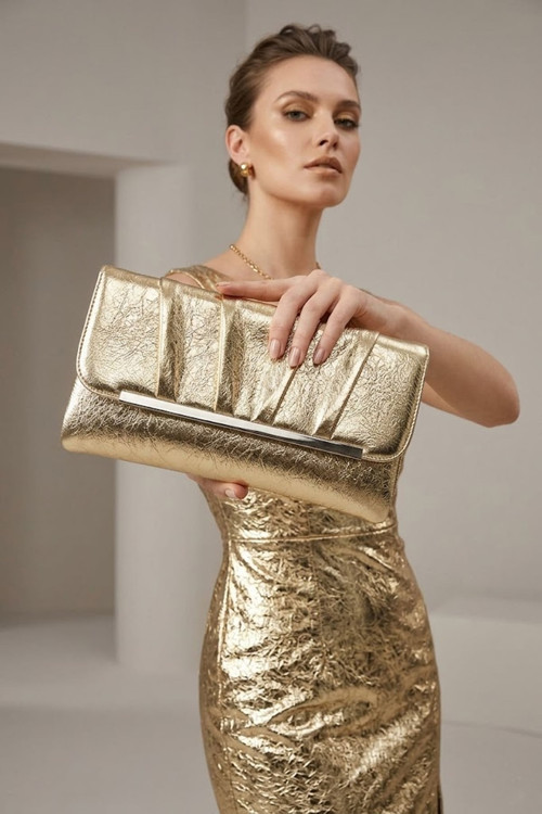 441 Clutch Kadın Portföy Çanta Altın