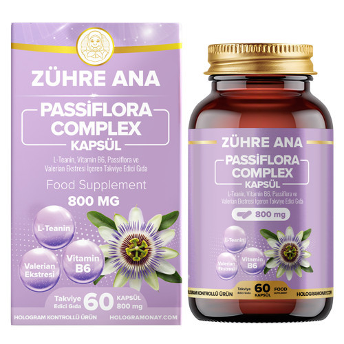 L-Teanin, Vitamin B6, Passiflora ve Valerian Ekstresi İçeren Takviye Edici Gıda