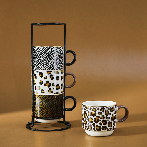 Leobra 5 Parça Standlı Çay Fincanı Seti 160 ml