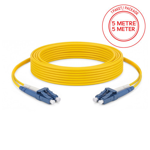LC/UPC-LC/UPC Singlemode Dupleks 5 Metre Fiber Patch Cord