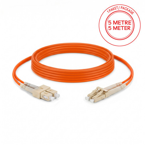 SC/PC-LC/PC Multimode OM2 Dupleks 5 Metre Fiber Patch Cord