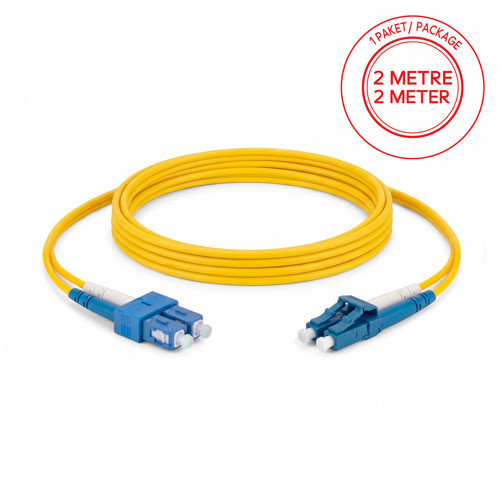 SC/UPC-LC/UPC Singlemode Dupleks 2 Metre Fiber Patch Cord
