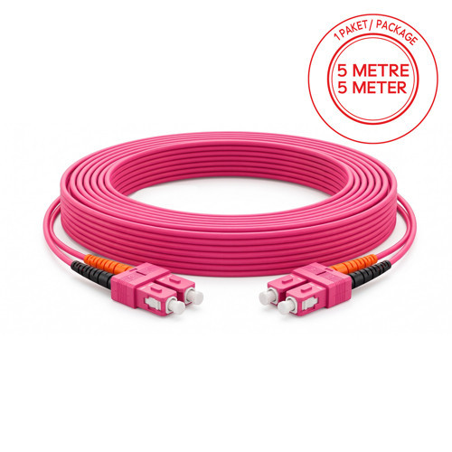 SC/PC-SC/PC Multimode OM4 Dupleks 5 Metre Fiber Patch Cord
