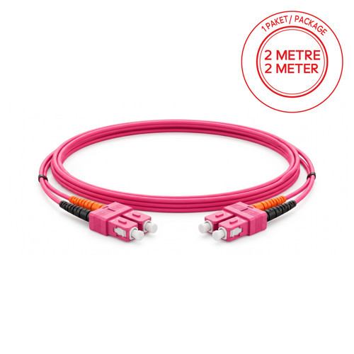 SC/PC-SC/PC Multimode OM4 Dupleks 2 Metre Fiber Patch Cord