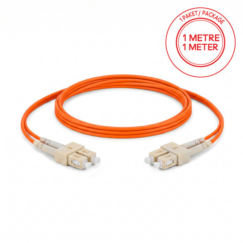 SC/PC-SC/PC Multimode OM2 Dupleks 1 Metre Fiber Patch Cord