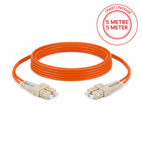 SC/PC-SC/PC Multimode OM2 Dupleks 5 Metre Fiber Patch Cord