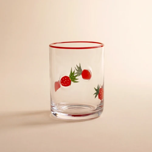 Strawberry Meşrubat Bardağı 420 ml Kırmızı