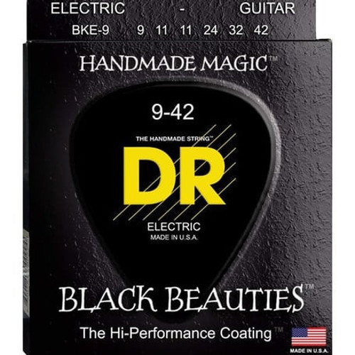 Black Beauties Elektro Gitar 0,9 Uzun Ömürlü Siyah Takım Tel (El yapımı)