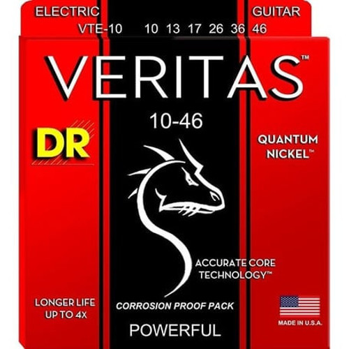 Veritas Uzun Ömürlü Elektro Gitar 0,10 Takım Tel Yedekli (El yapımı)