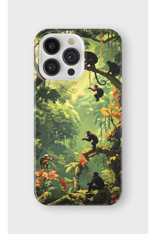 İphone 13 Pro Uyumlu Baskılı Şeffaf Telefon Kılıfı | Koleksiyon: Jungle Wildlife