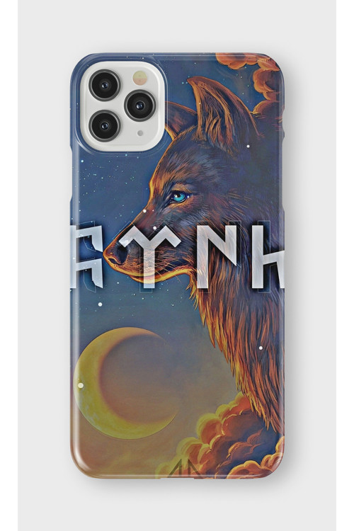 İphone 11 Pro Max Uyumlu Baskılı Şeffaf Telefon Kılıfı | Koleksiyon: Grey Wolf Turkish Symbol