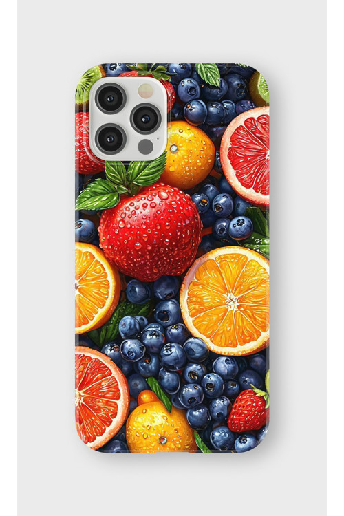 İphone 12 Pro Max Uyumlu Baskılı Şeffaf Telefon Kılıfı | Koleksiyon: Fruits And Vegetables