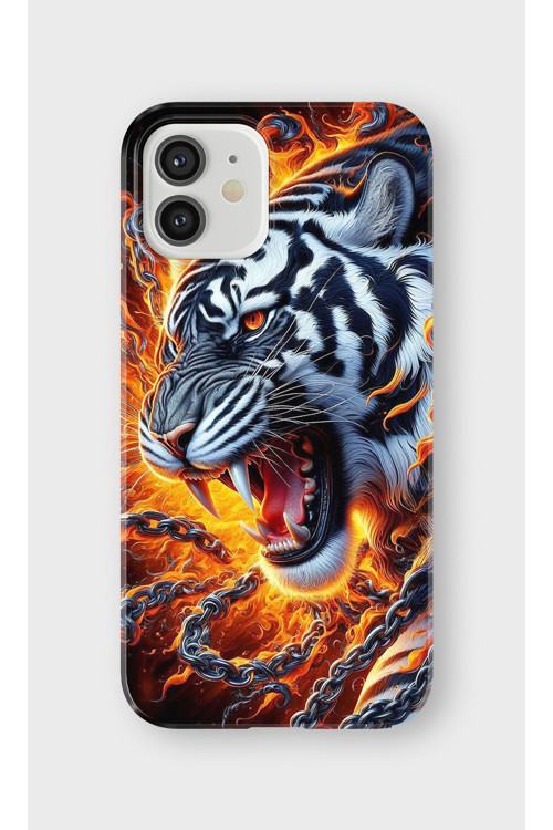 İphone 12 Mini Uyumlu Baskılı Şeffaf Telefon Kılıfı | Koleksiyon: Tiger Energy