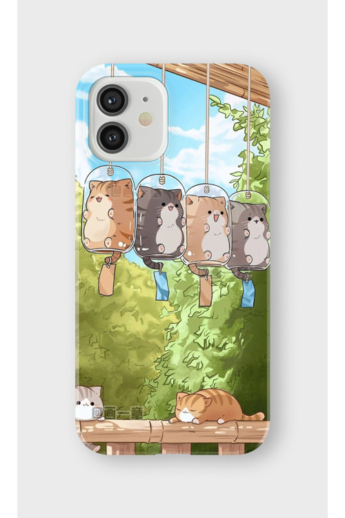 İphone 12 Mini Uyumlu Baskılı Şeffaf Telefon Kılıfı | Koleksiyon: Anime Animal Characters