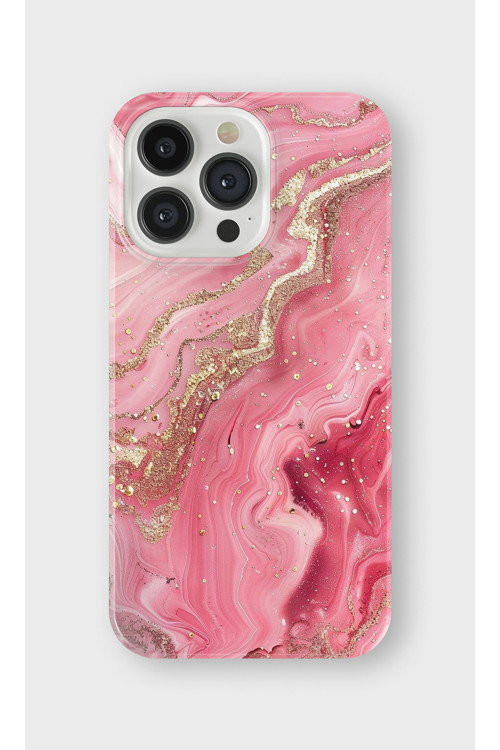 İphone 13 Pro Max Uyumlu Baskılı Şeffaf Telefon Kılıfı | Koleksiyon: Marble And Gold Luxury