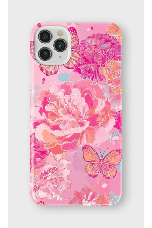 İphone 11 Pro Uyumlu Baskılı Şeffaf Telefon Kılıfı | Koleksiyon: Pink Aesthetic