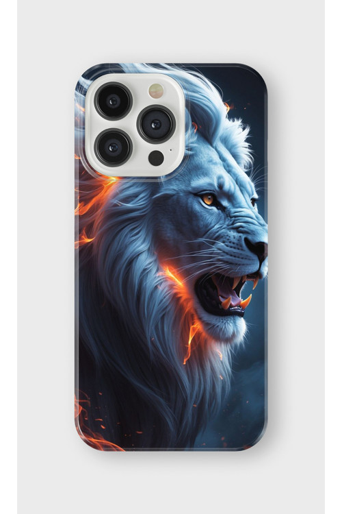 İphone 14 Pro Uyumlu Baskılı Şeffaf Telefon Kılıfı | Koleksiyon: Majestic Lion