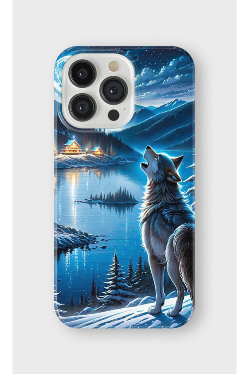 İphone 15 Pro Uyumlu Baskılı Şeffaf Telefon Kılıfı | Koleksiyon: Alpha Wolf