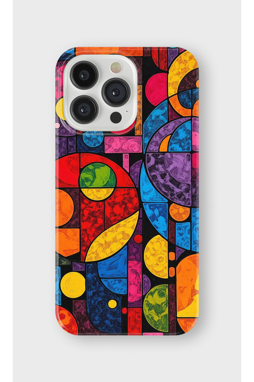 İphone 14 Pro Uyumlu Baskılı Şeffaf Telefon Kılıfı | Koleksiyon: Psychedelic Art
